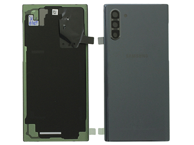 Samsung SM-N970 Galaxy Note 10 - Cover Batteria in vetro + Vetrino Camera + Adesivi Nero