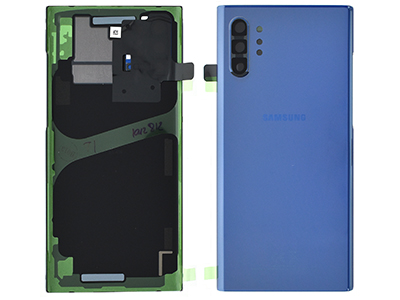 Samsung SM-N975 Galaxy Note 10+ - Glass Back Cover + Camera Lens + Adhesives Blue