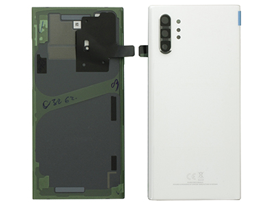 Samsung SM-N975 Galaxy Note 10+ - Cover Batteria in vetro + Vetrino Camera + Adesivi Bianco