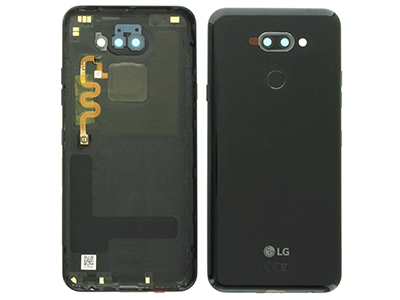 Lg LMX430EMW K40S Dual Sim - Cover Batteria + Lettore Impronta + Vetrino Camera + Tasti Laterali Nero