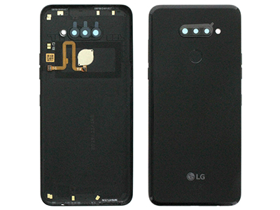 Lg LMX540EMW K50S Dual Sim - Cover Batteria + Lettore Impronta + Vetrino Camera + Tasti Laterali Nero