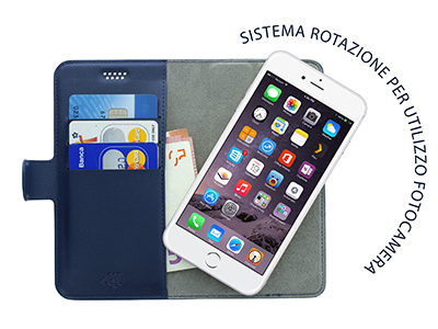 Apple iPhone 5 - Universal PU Leather Case size M up to 4.5'' Blue