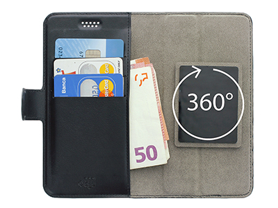 Lg E960 Nexus 4 - Universal PU Leather Case size L up to 5.0'' Black