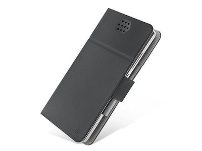 Lg E960 Nexus 4 - Universal PU Leather Case size XL up to 5.5'' Fold series Dark Grey