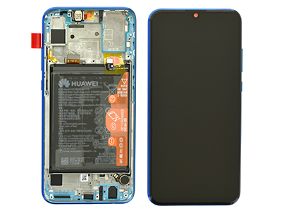 Huawei Honor 20E - Lcd + Touchscreen + Frame + Battery + Vibration + Speaker + Side Keys Blue