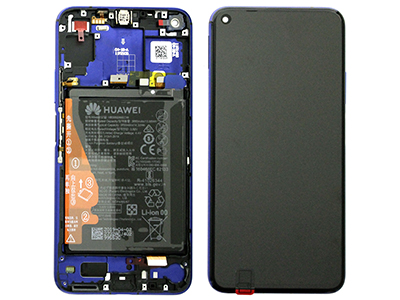 Huawei Nova 5T - Lcd + Touchscreen + Battery + Frame + Speaker + Side Keys Blue