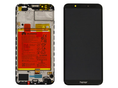 Huawei Honor 7C - Lcd + Touchscreen + Frame + Motor Vibration + Speaker + Side Keys Switch Black