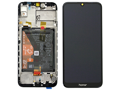 Huawei Honor 8A - Lcd + Touchscreen + Frame + Battery + Vibration + Speaker + Side Keys Switch Black