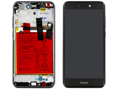 Huawei Honor 8 Lite - Lcd + Touchscreen + Frame + Battery + Side Keys + Speaker  Black