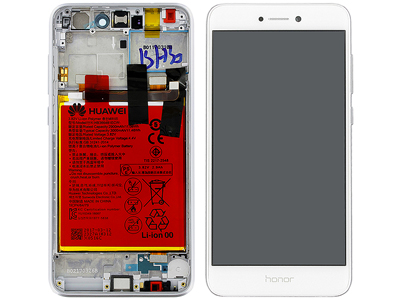 Huawei Honor 8 Lite - Lcd + Touchscreen + Frame + Battery + Side Keys + Speaker  White