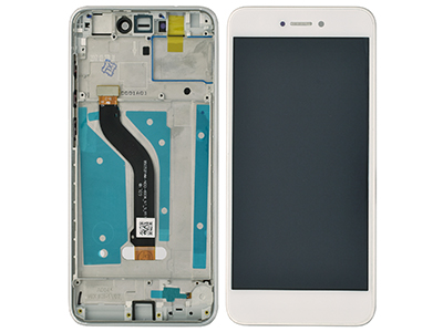 Huawei Honor 8 Lite - Lcd + Touch Screen + Frame + Side Keys White