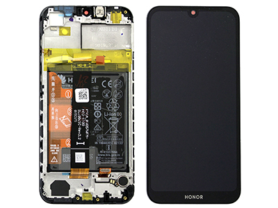 Huawei Honor 8S - Lcd + Touchscreen + Frame + Batteria + Vibrazione + Altoparlante + Switch Tasti Lat. Nero