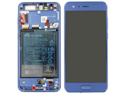 Huawei Honor 9 - Lcd + Touchscreen + Frame + Battery + Side Keys + Speaker + Motor Vibration  Blue