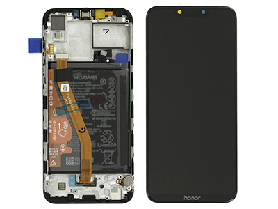 Huawei Honor Play - Lcd + Touch + Frame + Altoparlante + Batteria + Vibrazione + Switch Tasti Lat.  Nero