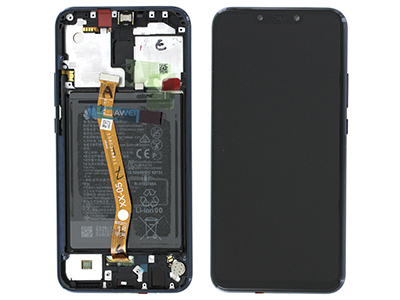 Huawei Mate 20 Lite - Lcd + Touchscreen + Frame + Battery + Vibration + Speaker + Side Keys Blue