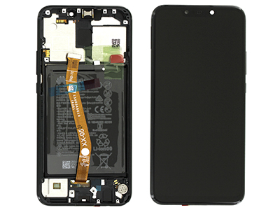 Huawei Mate 20 Lite - Lcd + Touchscreen + Frame + Batteria + Vibrazione + Altoparlante + Tasti Laterali  Nero
