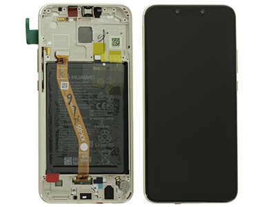 Huawei Mate 20 Lite - Lcd + Touchscreen + Frame + Battery + Vibration + Speaker + Side Keys  Gold