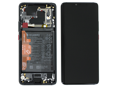 Huawei Mate 20 Pro - Lcd + Touchscreen + Frame + Battery + Vibration Side Keys Black