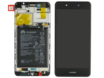 Huawei Nova Smart - Lcd + Touchscreen + Frame + Batteria + Vibrazione + Altoparlante + Switch Tas. Lat. Nero