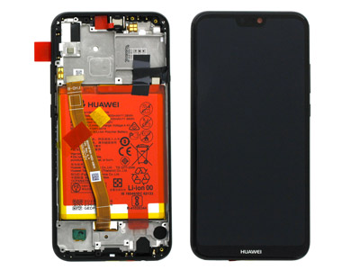 Huawei P20 Lite - Lcd + Touch + Frame + Battery + Side Keys + Speaker Black