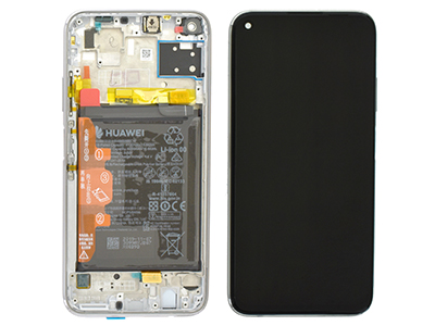 Huawei P40 Lite - Lcd + Touch + Frame + Battery + Side Keys + Speaker  Pink