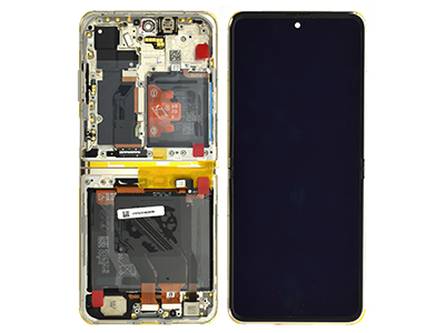 Huawei P50 Pocket - Lcd + Touch Screen + Frame + Batteries + Volume Key + Speaker Premium Gold