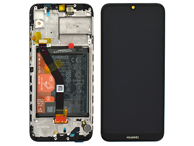 Huawei Y6s - Lcd + Touchscreen + Frame + Battery + Vibration + Speaker + Side Keys Switch Black