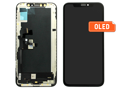 Apple iPhone Xs - Lcd+Touchscreen Nero - Qualità Eccelsa AAA+ OLED **Stessa Tecnologia dell' Originale**