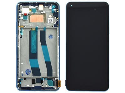 Xiaomi Mi 11 Lite 5G - Lcd + Touch screen + Frame + Tasti Laterali Bubblegum Blue