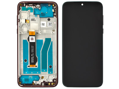 Motorola Moto G8 Plus - Lcd + Touch Screen + Frame + Side Keys Crystal Pink