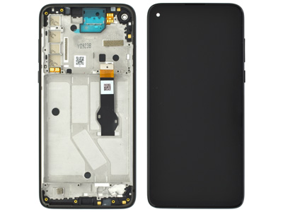 Motorola Moto G8 Power - Lcd + Touch Screen + Frame + Tasti Laterali Smoke Black
