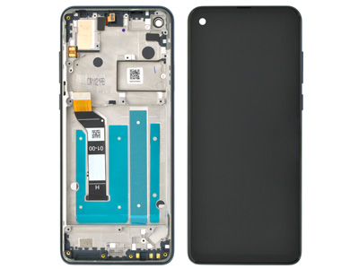 Motorola Motorola One Action - Lcd + Touch Screen + Frame + Side Keys Denim Blue