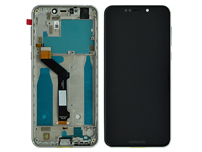 Motorola Motorola One - Lcd + Touch Screen + Frame + Side Keys White