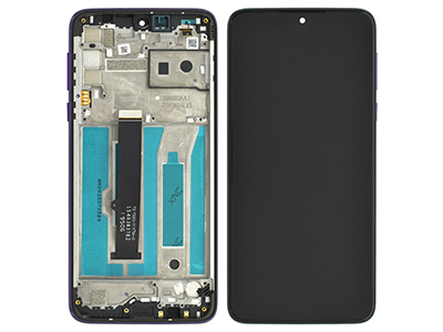Motorola Motorola One Macro - Lcd + Touch Screen + Frame + Side Keys Ultra Violet