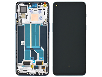 OnePlus OnePlus Nord 2 5G - Lcd + Touch Screen + Frame + Side Keys Gray Sierra