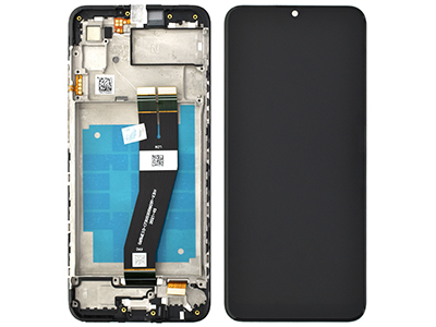 Samsung SM-A035 Galaxy A03 - Lcd + Touchscreen + Frame + Switch Tasti Laterali Black