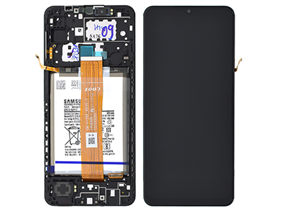 Samsung SM-A125 Galaxy A12 - Lcd + Touch Screen + Frame + Battery + Buzzer + Speaker Black