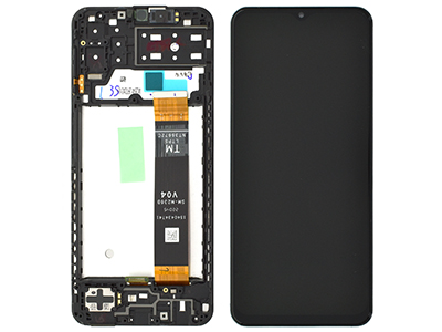 Samsung SM-A135 Galaxy A13 - Lcd + Touch Screen + Frame + Side Keys Switch + Speaker Black