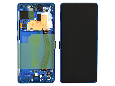Samsung SM-G770 Galaxy S10 Lite - Lcd + Touchscreen + Speaker + Side Keys + Vibration Blue