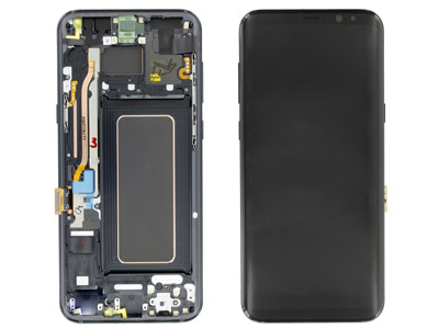 Samsung SM-G955 Galaxy S8+ - Lcd + Touchscreen + Altoparlante + Tasti Laterali Nero