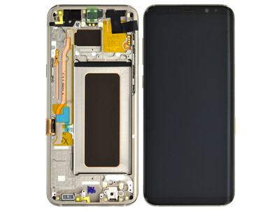 Samsung SM-G955 Galaxy S8+ Dual-Sim - Lcd + Touchscreen + Speaker + Side Keys + Receiver Gold