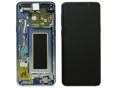 Samsung SM-G960 Galaxy S9 - Lcd + Touchscreen + Speaker + Side Keys Polaris Blue