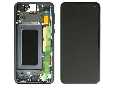 Samsung SM-G970 Galaxy S10e - Lcd + Touchscreen + Altoparlante + Tasti Laterali + Vibrazione  Nero