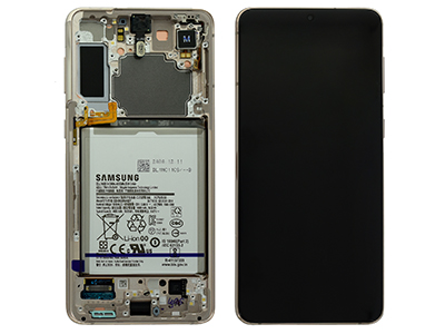 Samsung SM-G996 Galaxy S21+ 5G - Lcd + Touchscreen + Batteria + Tasti Laterali + Camera Frontale  Phantom Gold/Violet