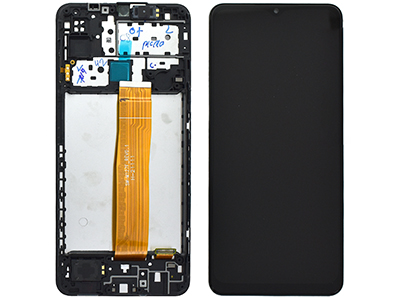 Samsung SM-M127 Galaxy M12 - Lcd + Touch Screen + Frame + Speaker + Buzzer Black