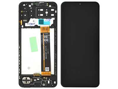 Samsung SM-M135 Galaxy M13 - Lcd + Touch Screen + Frame + Side Keys Switch Speaker + Microphone Black