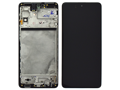 Samsung SM-M515 Galaxy M51 - Lcd + Touch Screen + Frame + Speaker Black
