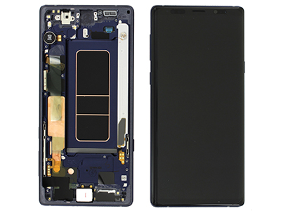 Samsung SM-N960 Galaxy Note 9 - Lcd + Touchscreen + Frame + Speaker + Vibration + Side Keys Blue