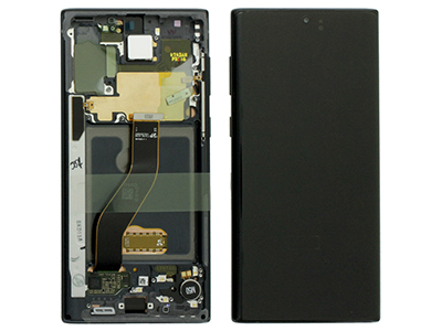 Samsung SM-N970 Galaxy Note 10 - Lcd + Touchscreen + Frame + Altoparlante + Vibrazione + Tasti Laterali Nero