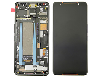 Asus ROG Phone ZS600KL - Lcd + Touch Screen + Frame + Speaker + Ringtone Module + Side Keys  Black
